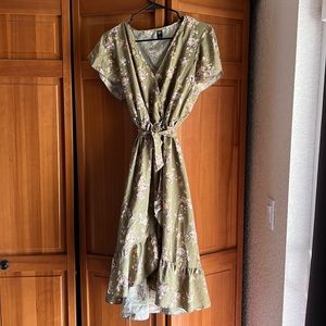 green floral patterned summer dress